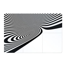 Магнитный плакат 3Х2 с принтом Black&White illusion в Петрозаводске, Полимерный материал с магнитным слоем | 6 деталей размером 9*9 см | Тематика изображения на принте: 3d | абстракции | иллюзия | линии | полосы | черно белые
