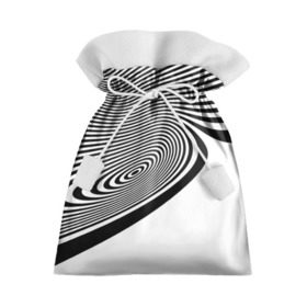 Подарочный 3D мешок с принтом Black&White illusion в Петрозаводске, 100% полиэстер | Размер: 29*39 см | 3d | абстракции | иллюзия | линии | полосы | черно белые