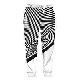 Женские брюки 3D с принтом Black&White illusion в Петрозаводске, полиэстер 100% | прямой крой, два кармана без застежек по бокам, с мягкой трикотажной резинкой на поясе и по низу штанин. В поясе для дополнительного комфорта — широкие завязки | 3d | абстракции | иллюзия | линии | полосы | черно белые