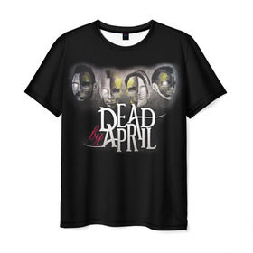 Мужская футболка 3D с принтом Dead by April в Петрозаводске, 100% полиэфир | прямой крой, круглый вырез горловины, длина до линии бедер | 
