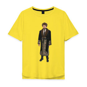 Мужская футболка хлопок Oversize с принтом Кейдж 1 в Петрозаводске, 100% хлопок | свободный крой, круглый ворот, “спинка” длиннее передней части | актер | кейдж в казахстане | мем | николас кейдж
