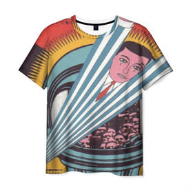 Мужская футболка 3D с принтом ретро в Петрозаводске, 100% полиэфир | прямой крой, круглый вырез горловины, длина до линии бедер | олдскул | ретро | стиль