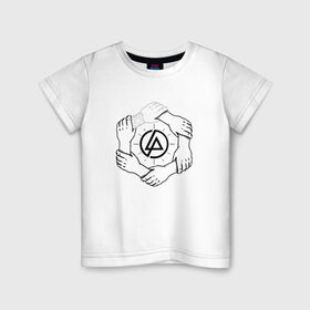 Детская футболка хлопок с принтом Linkin Park в Петрозаводске, 100% хлопок | круглый вырез горловины, полуприлегающий силуэт, длина до линии бедер | 0x000000123 | chester | linkin park | линкин парк