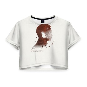 Женская футболка 3D укороченная с принтом Дельфин/Андрей в Петрозаводске, 100% полиэстер | круглая горловина, длина футболки до линии талии, рукава с отворотами | дельфин