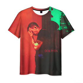 Мужская футболка 3D с принтом Dolphin в Петрозаводске, 100% полиэфир | прямой крой, круглый вырез горловины, длина до линии бедер | дельфин