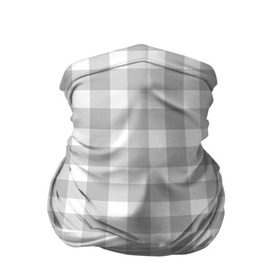 Бандана-труба 3D с принтом Grey squares в Петрозаводске, 100% полиэстер, ткань с особыми свойствами — Activecool | плотность 150‒180 г/м2; хорошо тянется, но сохраняет форму | белый | клеточка | серый | текстура