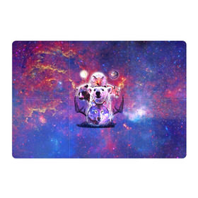 Магнитный плакат 3Х2 с принтом Звериный прайд в Петрозаводске, Полимерный материал с магнитным слоем | 6 деталей размером 9*9 см | волк | вселенная | галактика | звезды | медведь | орел | пума | туманность