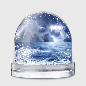 Водяной шар с принтом Шторм в Петрозаводске, Пластик | Изображение внутри шара печатается на глянцевой фотобумаге с двух сторон | брызги | буря | вода | волны | гроза | капли | красивое | молния | море | непогода | океан | природа | синее | стихия | тучи