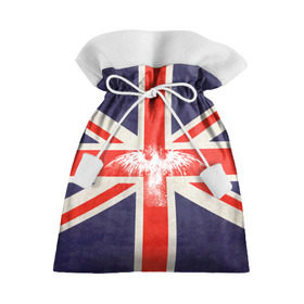 Подарочный 3D мешок с принтом Флаг Англии с белым орлом в Петрозаводске, 100% полиэстер | Размер: 29*39 см | london | англия | белый | брызги | великобритания | империя | клякса | крылья | лондон | необычный | объеденное королевство | орел | птица | символ | сокол | туманный альбион | флаг