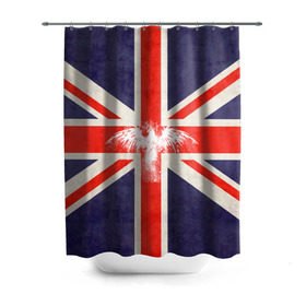 Штора 3D для ванной с принтом Флаг Англии с белым орлом в Петрозаводске, 100% полиэстер | плотность материала — 100 г/м2. Стандартный размер — 146 см х 180 см. По верхнему краю — пластиковые люверсы для креплений. В комплекте 10 пластиковых колец | london | англия | белый | брызги | великобритания | империя | клякса | крылья | лондон | необычный | объеденное королевство | орел | птица | символ | сокол | туманный альбион | флаг