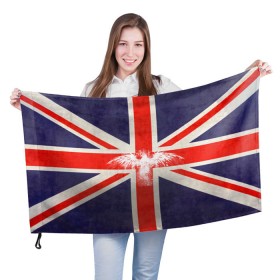 Флаг 3D с принтом Флаг Англии с белым орлом в Петрозаводске, 100% полиэстер | плотность ткани — 95 г/м2, размер — 67 х 109 см. Принт наносится с одной стороны | Тематика изображения на принте: london | англия | белый | брызги | великобритания | империя | клякса | крылья | лондон | необычный | объеденное королевство | орел | птица | символ | сокол | туманный альбион | флаг