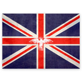 Поздравительная открытка с принтом Флаг Англии с белым орлом в Петрозаводске, 100% бумага | плотность бумаги 280 г/м2, матовая, на обратной стороне линовка и место для марки
 | Тематика изображения на принте: london | англия | белый | брызги | великобритания | империя | клякса | крылья | лондон | необычный | объеденное королевство | орел | птица | символ | сокол | туманный альбион | флаг
