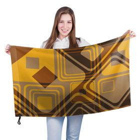 Флаг 3D с принтом Кубизм в Петрозаводске, 100% полиэстер | плотность ткани — 95 г/м2, размер — 67 х 109 см. Принт наносится с одной стороны |  краска | арт | цветные