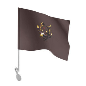 Флаг для автомобиля с принтом Chomusuke в Петрозаводске, 100% полиэстер | Размер: 30*21 см | chomusuke | konosuba | megumin | subarashii