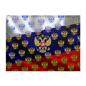 Обложка для студенческого билета с принтом Россыпь гербов РФ в Петрозаводске, натуральная кожа | Размер: 11*8 см; Печать на всей внешней стороне | герб | государство | желтый | зеленый | знамя | золотой | множество | патриот | развивающийся | российская федерация | россия | рф | символ | синий | стяг | триколор | флаг