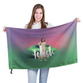 Флаг 3D с принтом Selena Gomez в Петрозаводске, 100% полиэстер | плотность ткани — 95 г/м2, размер — 67 х 109 см. Принт наносится с одной стороны | selena gomez