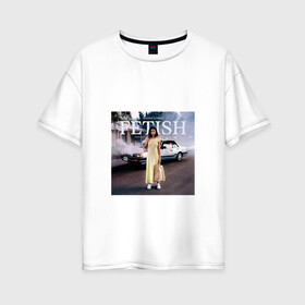 Женская футболка хлопок Oversize с принтом Selena Gomez в Петрозаводске, 100% хлопок | свободный крой, круглый ворот, спущенный рукав, длина до линии бедер
 | поп | поп рок | попса | селена гомес | селена гомис