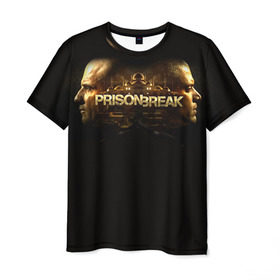 Мужская футболка 3D с принтом Prison break 2 в Петрозаводске, 100% полиэфир | прямой крой, круглый вырез горловины, длина до линии бедер | Тематика изображения на принте: prison break | побег | сериал