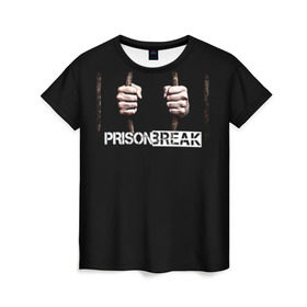 Женская футболка 3D с принтом Prison break 9 в Петрозаводске, 100% полиэфир ( синтетическое хлопкоподобное полотно) | прямой крой, круглый вырез горловины, длина до линии бедер | 