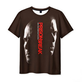 Мужская футболка 3D с принтом Prison break 10 в Петрозаводске, 100% полиэфир | прямой крой, круглый вырез горловины, длина до линии бедер | Тематика изображения на принте: prison break | побег | сериал