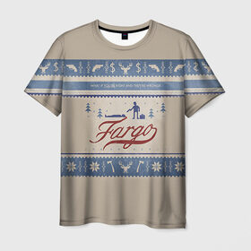 Мужская футболка 3D с принтом Fargo в Петрозаводске, 100% полиэфир | прямой крой, круглый вырез горловины, длина до линии бедер | фарго