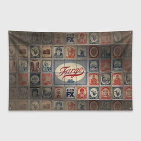 Флаг-баннер с принтом Fargo в Петрозаводске, 100% полиэстер | размер 67 х 109 см, плотность ткани — 95 г/м2; по краям флага есть четыре люверса для крепления | фарго
