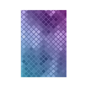 Обложка для паспорта матовая кожа с принтом Snake в Петрозаводске, натуральная матовая кожа | размер 19,3 х 13,7 см; прозрачные пластиковые крепления | blue | disco | geometry | skin | snake | square | violet | абстракция | блеск | геометрия | диско | змея | кожа | орнамент | паттерн