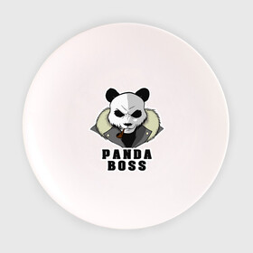 Тарелка 3D с принтом Panda Boss в Петрозаводске, фарфор | диаметр - 210 мм
диаметр для нанесения принта - 120 мм | банда | большой | босс | важный | главарь | главный | директор | крутой | круче всех | лидер | мех | панда | россия | русский | самый | супер | трубка | шуба