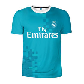 Мужская футболка 3D спортивная с принтом Real Madrid в Петрозаводске, 100% полиэстер с улучшенными характеристиками | приталенный силуэт, круглая горловина, широкие плечи, сужается к линии бедра | real madrid | королевский клуб | реал мадрид | форма