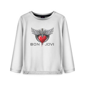 Детский лонгслив 3D с принтом Bon Jovi в Петрозаводске, 100% полиэстер | длинные рукава, круглый вырез горловины, полуприлегающий силуэт
 | its my life | бон жови | джон бон джови | кровь | меч | сердце