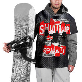 Накидка на куртку 3D с принтом Powerlifting shut up and squat в Петрозаводске, 100% полиэстер |  | powerlifting | shut up and squat | пауэрлифтинг