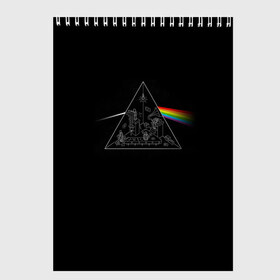 Скетчбук с принтом Pink Floyd Make Rainbow в Петрозаводске, 100% бумага
 | 48 листов, плотность листов — 100 г/м2, плотность картонной обложки — 250 г/м2. Листы скреплены сверху удобной пружинной спиралью | англия | басы | британия | гитара | группа | логотип | музыка | песни | пинк флойд | призма | радуга | рок | свет