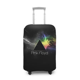 Чехол для чемодана 3D с принтом Pink Floyd Logo в Петрозаводске, 86% полиэфир, 14% спандекс | двустороннее нанесение принта, прорези для ручек и колес | англия | басы | британия | гитара | группа | дым | космос | логотип | музыка | песни | пинк флойд | призма | радуга | рок | свет