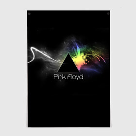Постер с принтом Pink Floyd Logo в Петрозаводске, 100% бумага
 | бумага, плотность 150 мг. Матовая, но за счет высокого коэффициента гладкости имеет небольшой блеск и дает на свету блики, но в отличии от глянцевой бумаги не покрыта лаком | англия | басы | британия | гитара | группа | дым | космос | логотип | музыка | песни | пинк флойд | призма | радуга | рок | свет