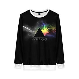 Женский свитшот 3D с принтом Pink Floyd Logo в Петрозаводске, 100% полиэстер с мягким внутренним слоем | круглый вырез горловины, мягкая резинка на манжетах и поясе, свободная посадка по фигуре | англия | басы | британия | гитара | группа | дым | космос | логотип | музыка | песни | пинк флойд | призма | радуга | рок | свет