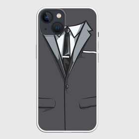 Чехол для iPhone 13 с принтом Костюм в Петрозаводске,  |  | галстук | классика | костюм | пиджак | стиль | строгий
