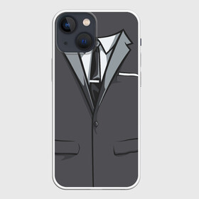 Чехол для iPhone 13 mini с принтом Костюм в Петрозаводске,  |  | галстук | классика | костюм | пиджак | стиль | строгий