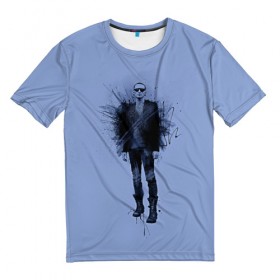 Мужская футболка 3D с принтом Chester Bennington в Петрозаводске, 100% полиэфир | прямой крой, круглый вырез горловины, длина до линии бедер | Тематика изображения на принте: 