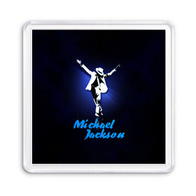 Магнит 55*55 с принтом Майкл Джексон в Петрозаводске, Пластик | Размер: 65*65 мм; Размер печати: 55*55 мм | michael jackson | король