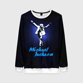 Женский свитшот 3D с принтом Майкл Джексон в Петрозаводске, 100% полиэстер с мягким внутренним слоем | круглый вырез горловины, мягкая резинка на манжетах и поясе, свободная посадка по фигуре | michael jackson | король
