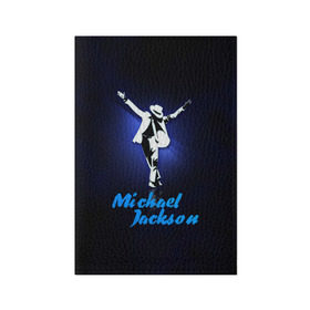 Обложка для паспорта матовая кожа с принтом Майкл Джексон в Петрозаводске, натуральная матовая кожа | размер 19,3 х 13,7 см; прозрачные пластиковые крепления | michael jackson | король