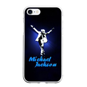Чехол для iPhone 7/8 матовый с принтом Майкл Джексон в Петрозаводске, Силикон | Область печати: задняя сторона чехла, без боковых панелей | michael jackson | король