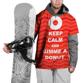 Накидка на куртку 3D с принтом Gimme a donut в Петрозаводске, 100% полиэстер |  | keep calm | полосы | сериал | твин пикс | текстура | фильмы