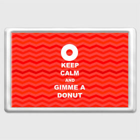 Магнит 45*70 с принтом Gimme a donut в Петрозаводске, Пластик | Размер: 78*52 мм; Размер печати: 70*45 | Тематика изображения на принте: keep calm | полосы | сериал | твин пикс | текстура | фильмы