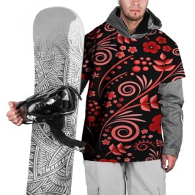 Накидка на куртку 3D с принтом Red pattern в Петрозаводске, 100% полиэстер |  | Тематика изображения на принте: 
