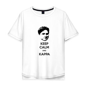 Мужская футболка хлопок Oversize с принтом Kappa в Петрозаводске, 100% хлопок | свободный крой, круглый ворот, “спинка” длиннее передней части | cs go | kappa | каппа | кс го