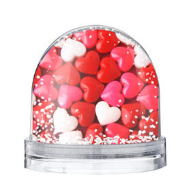 Снежный шар с принтом Candy в Петрозаводске, Пластик | Изображение внутри шара печатается на глянцевой фотобумаге с двух сторон | heart | love | любовь | сердца