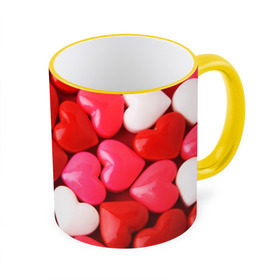 Кружка 3D с принтом Candy в Петрозаводске, керамика | ёмкость 330 мл | Тематика изображения на принте: heart | love | любовь | сердца