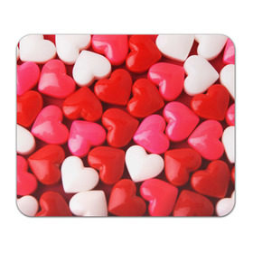 Коврик прямоугольный с принтом Candy в Петрозаводске, натуральный каучук | размер 230 х 185 мм; запечатка лицевой стороны | heart | love | любовь | сердца