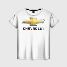 Женская футболка 3D с принтом Chevrolet в Петрозаводске, 100% полиэфир ( синтетическое хлопкоподобное полотно) | прямой крой, круглый вырез горловины, длина до линии бедер | 
